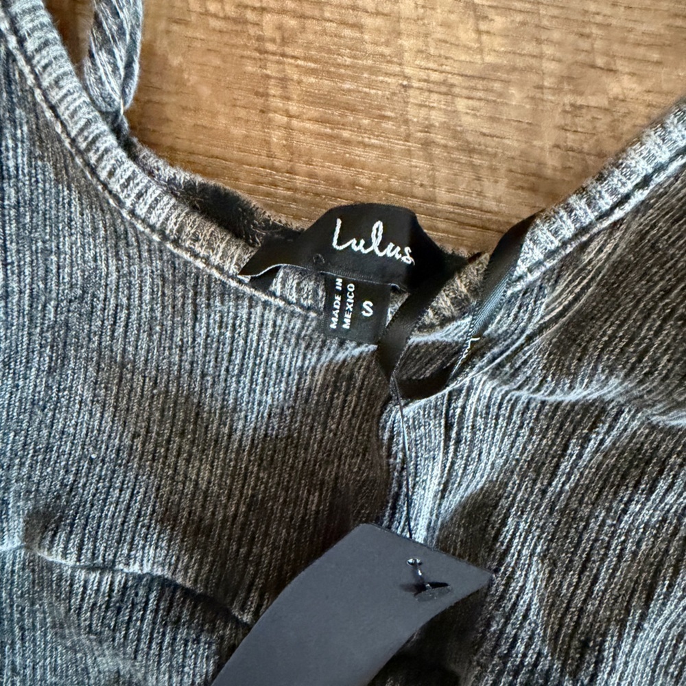 Lulu's Simply Pretty Washed Black Ribbed Pleated Sleeveless
Mini Dress - Picture 5 of 6